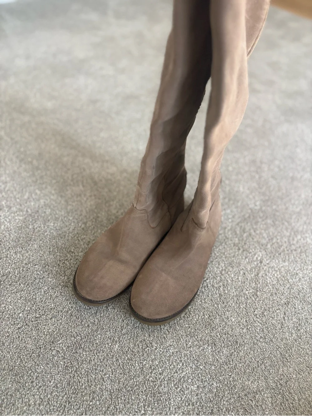Tall Women's Over-the-Knee Boots in Taupe